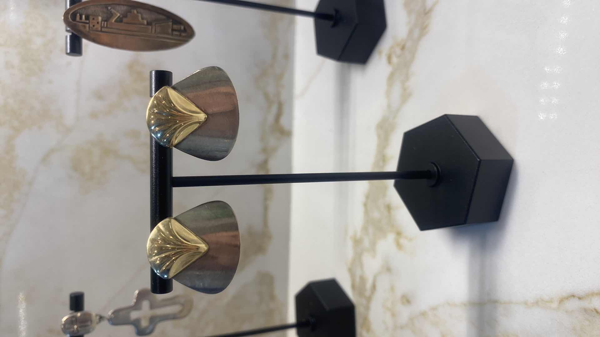 Photo 1 of 3 - EARRINGS POSSIBLY UNMARKED SILVER - COSTUME JEWELRY