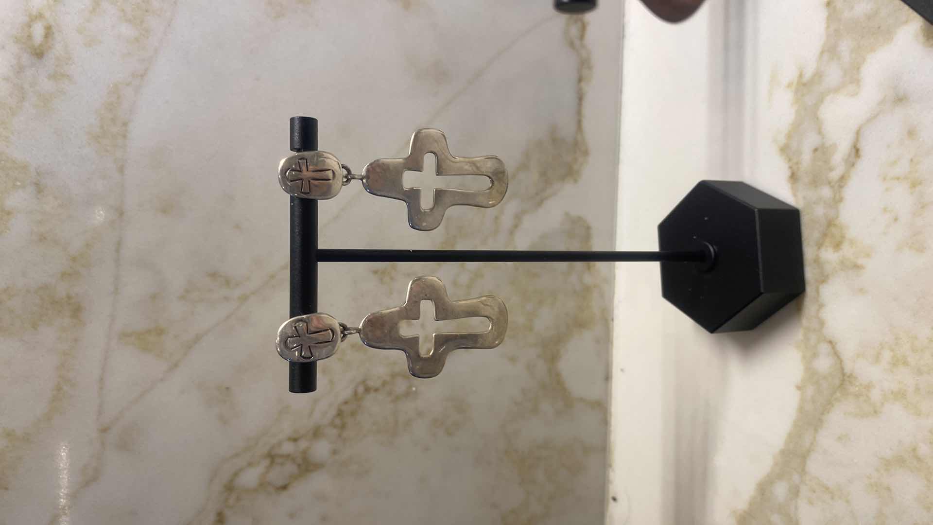 Photo 1 of 3 - EARRINGS POSSIBLY UNMARKED SILVER - COSTUME JEWELRY