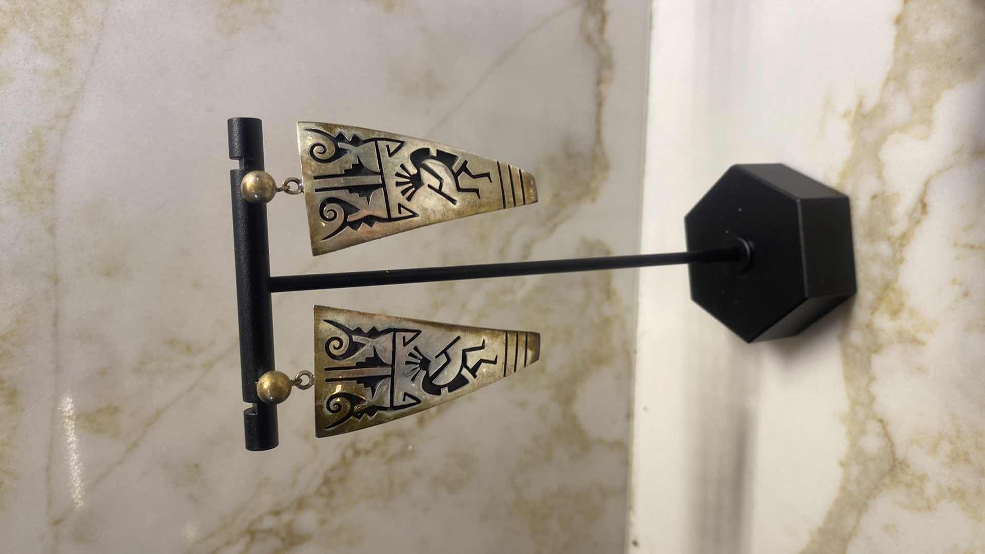 Photo 1 of 3 - EARRINGS POSSIBLY UNMARKED SILVER - COSTUME JEWELRY