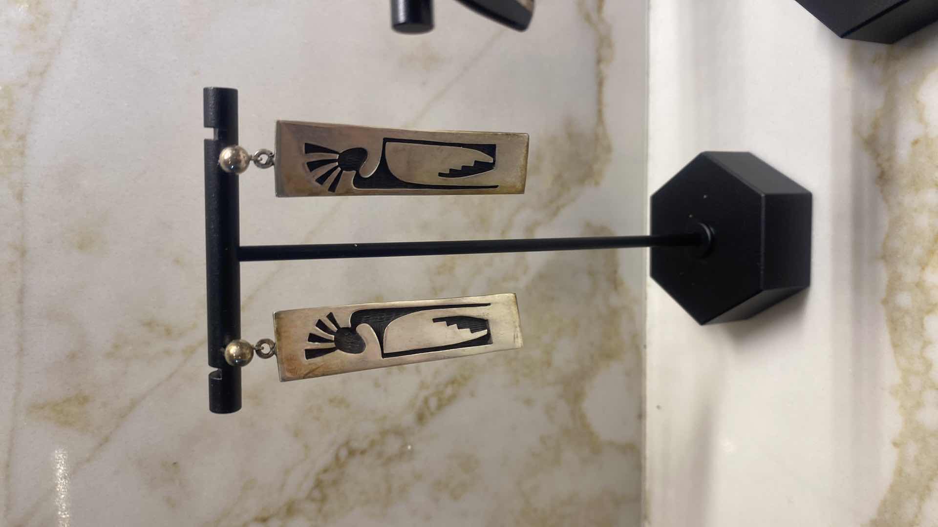 Photo 2 of 3 - EARRINGS POSSIBLY UNMARKED SILVER - COSTUME JEWELRY