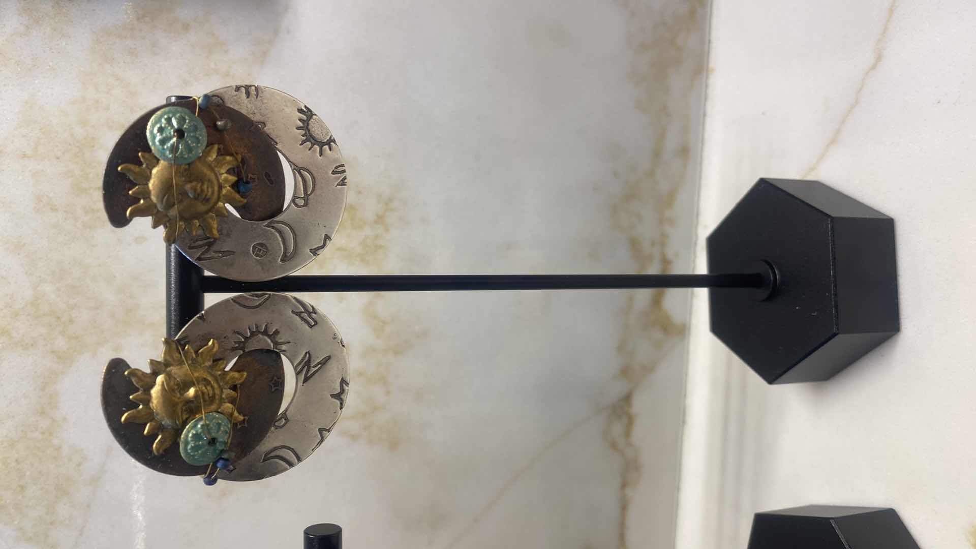 Photo 1 of 3 - EARRINGS POSSIBLY UNMARKED SILVER - COSTUME JEWELRY