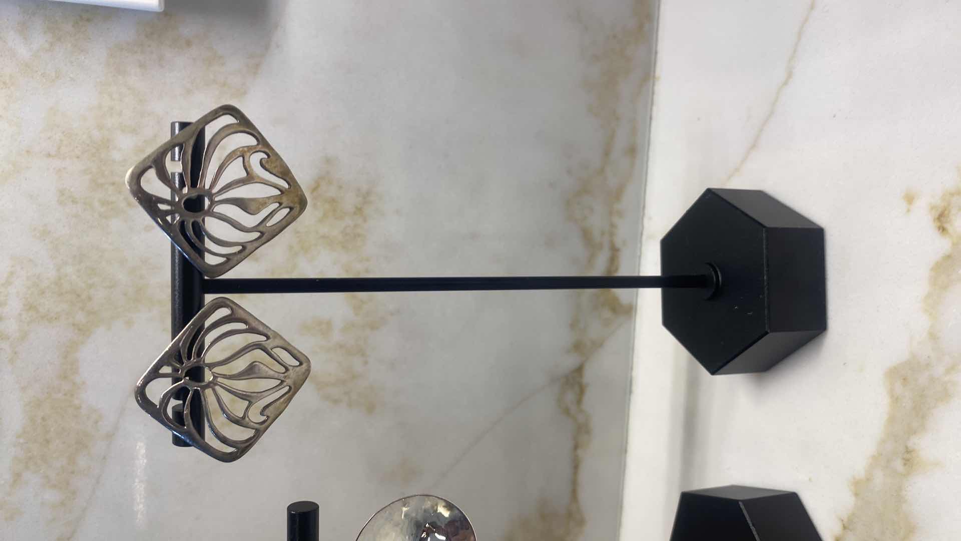 Photo 4 of 3 -  EARRINGS POSSIBLY UNMARKED SILVER - COSTUME JEWELRY