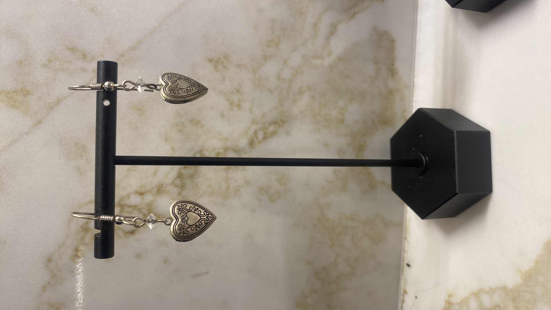 Photo 1 of 3 -  EARRINGS POSSIBLY UNMARKED SILVER - COSTUME JEWELRY