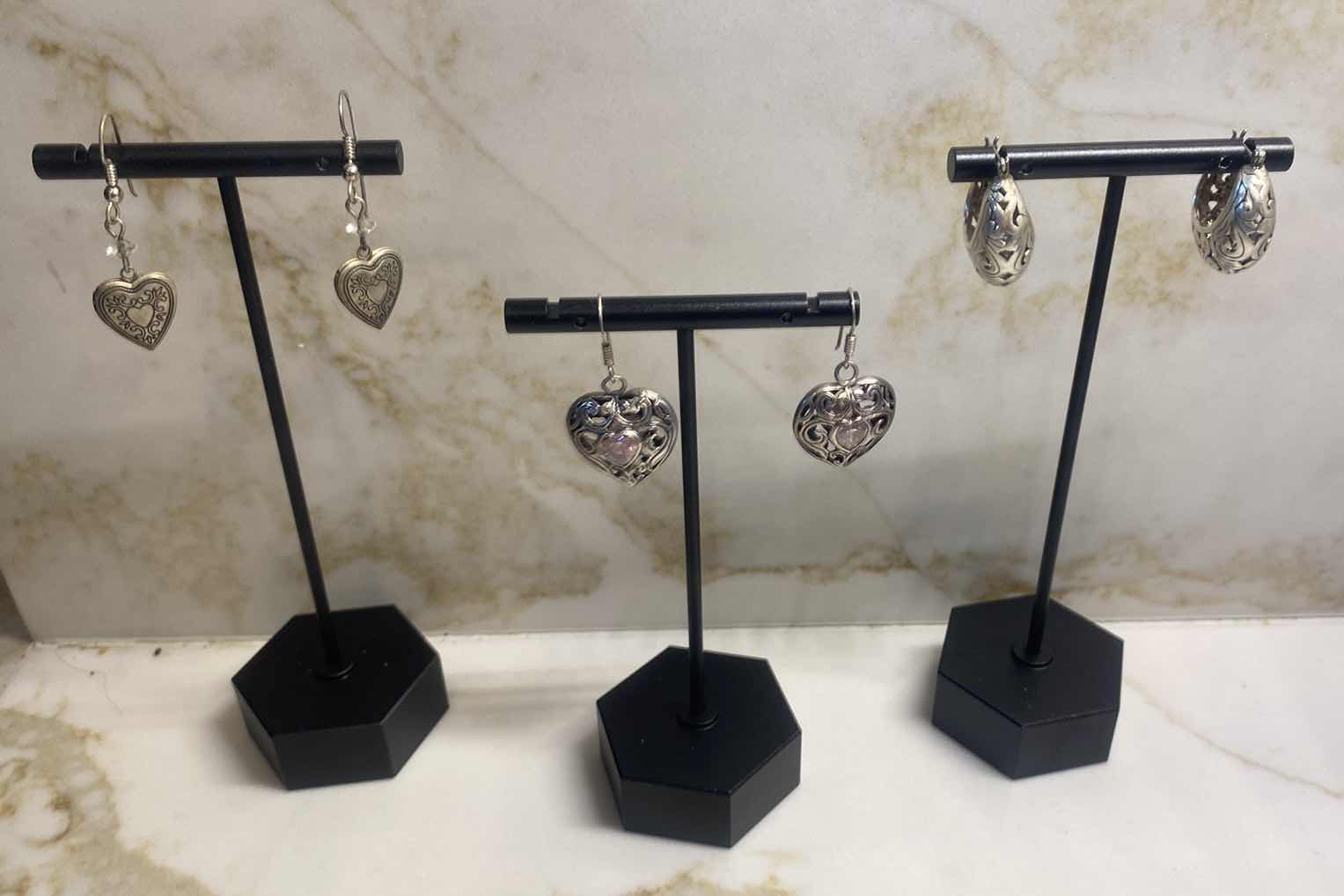 Photo 5 of 3 -  EARRINGS POSSIBLY UNMARKED SILVER - COSTUME JEWELRY