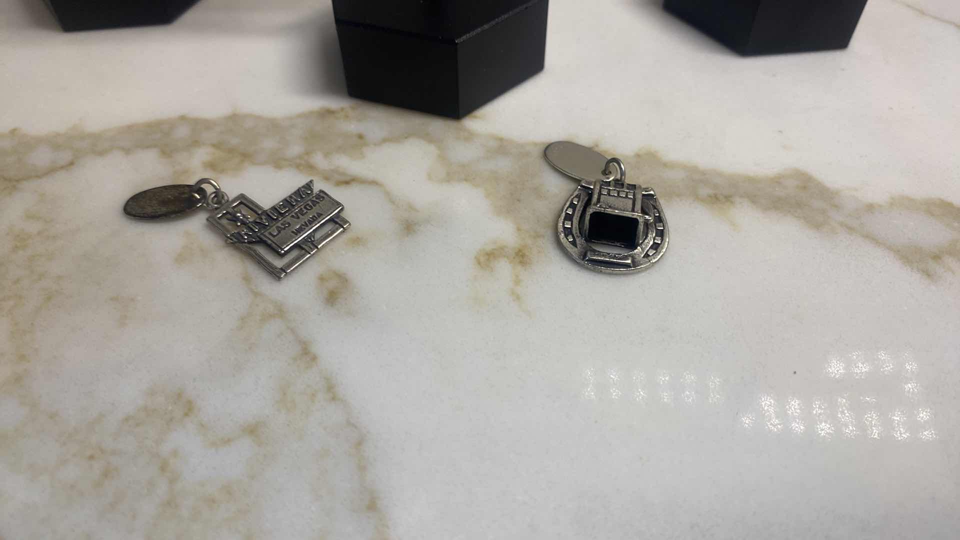 Photo 1 of 5 -  3 EARRINGS & 2 CHARMS - COSTUME JEWELRY