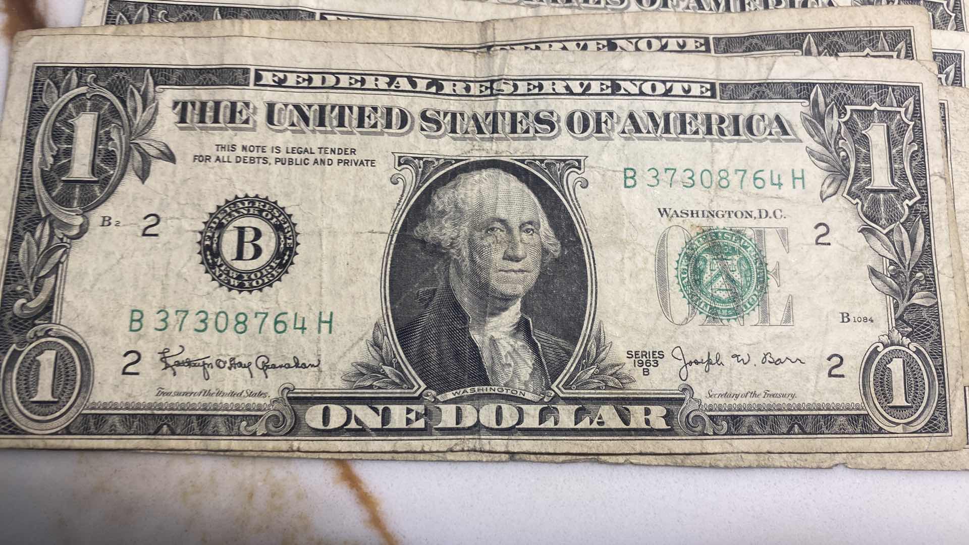 Photo 1 of 21 - 1963  $1 FEDERAL RESERVE NOTES - 11 SERIES B, 8 SERIES E, 1 SERIES L & 1 SERIES J