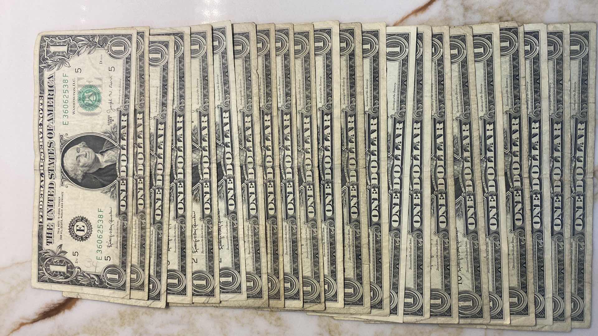 Photo 1 of 21 - 1963  $1 FEDERAL RESERVE NOTES - 11 SERIES B, 8 SERIES E, 1 SERIES L & 1 SERIES J