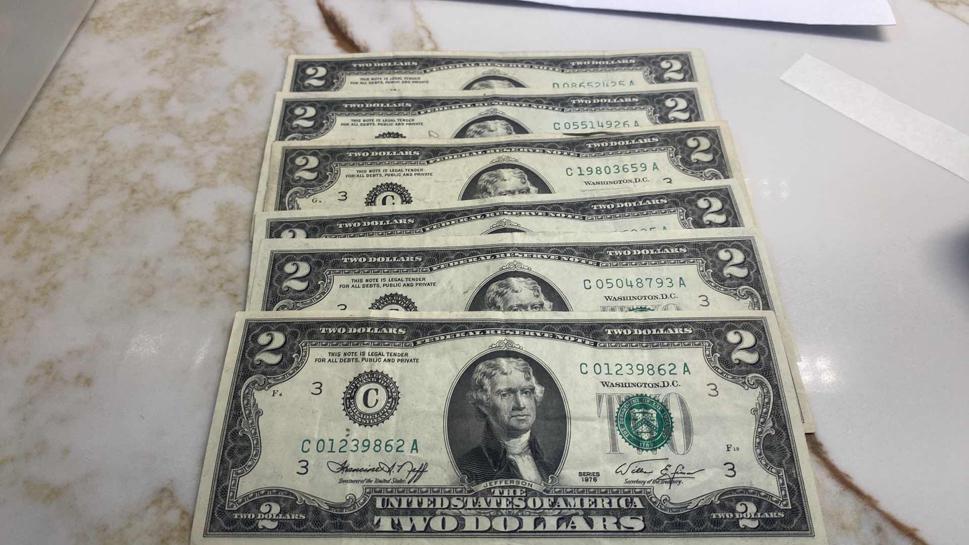 Photo 6 of 10 - $2 BILLS VARIOUS YEARS