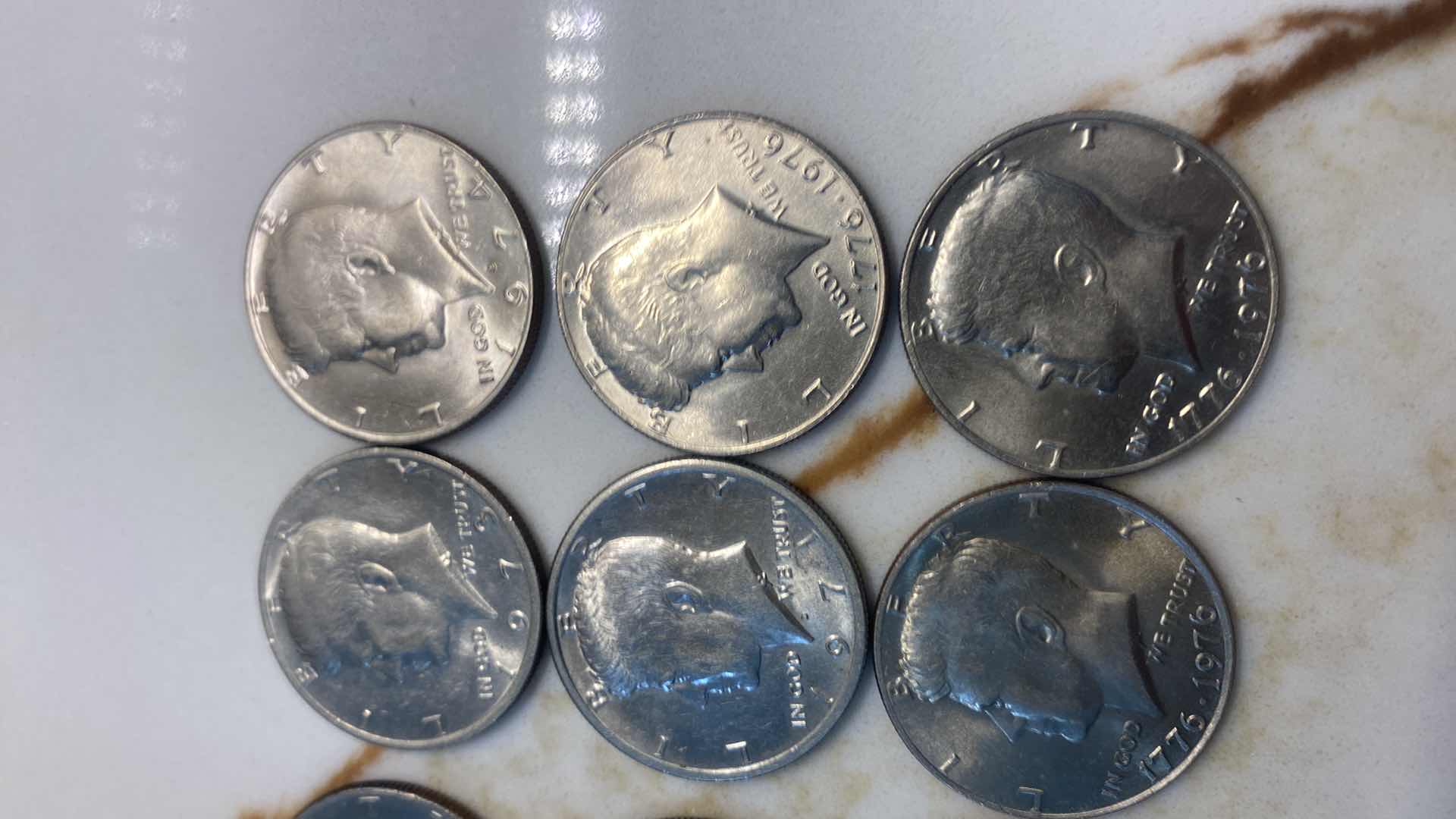 Photo 1 of 12 - KENNEDY HALF DOLLARS - 75% COPPER 25% NICKEL