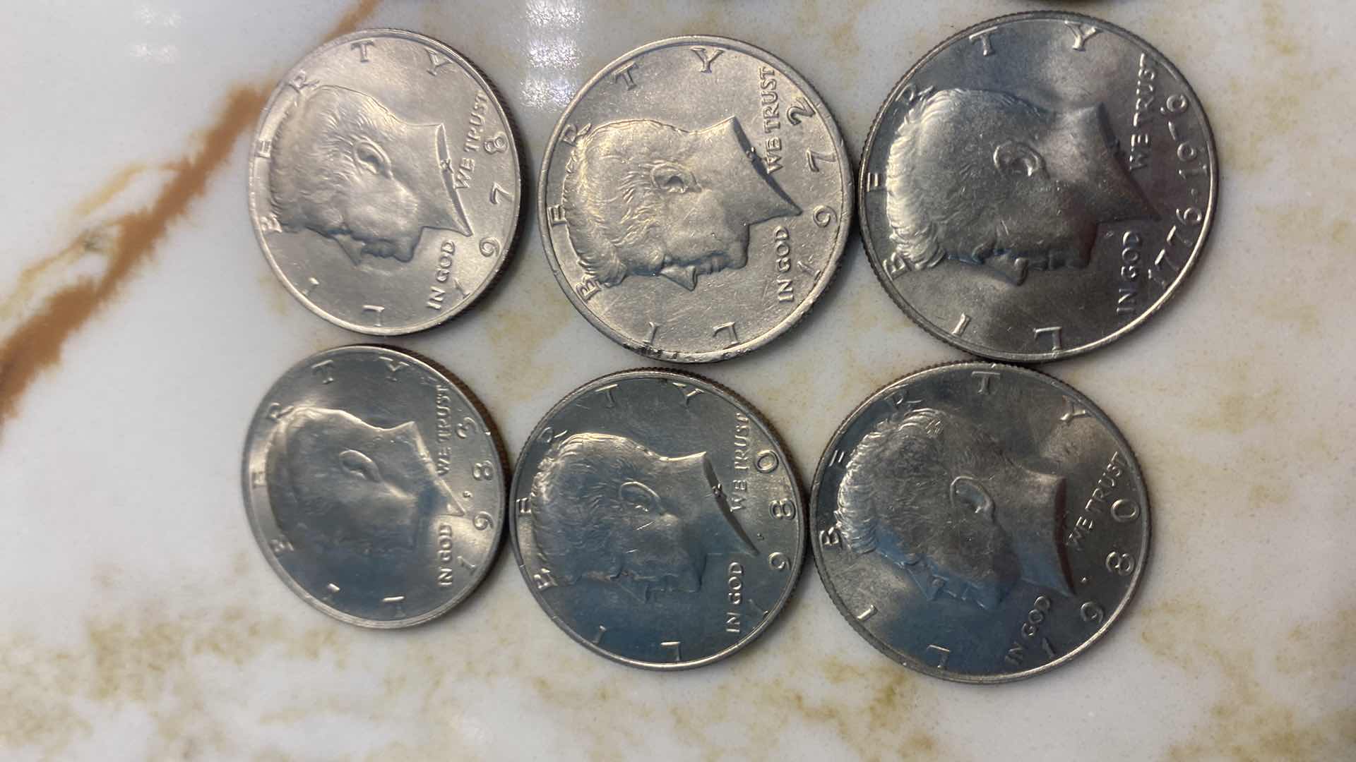 Photo 1 of 12 - KENNEDY HALF DOLLARS - 75% COPPER 25% NICKEL