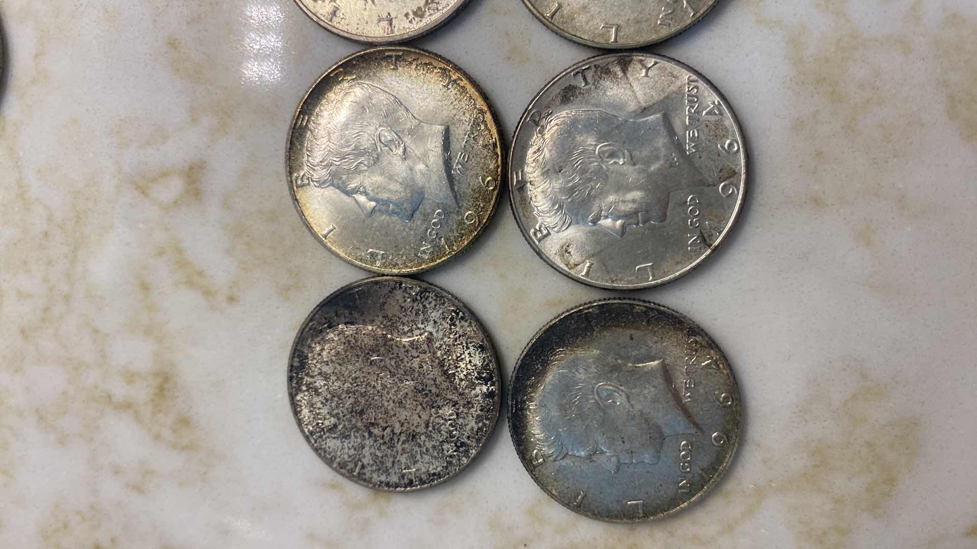 Photo 1 of 9 - KENNEDY SILVER HALF DOLLARS