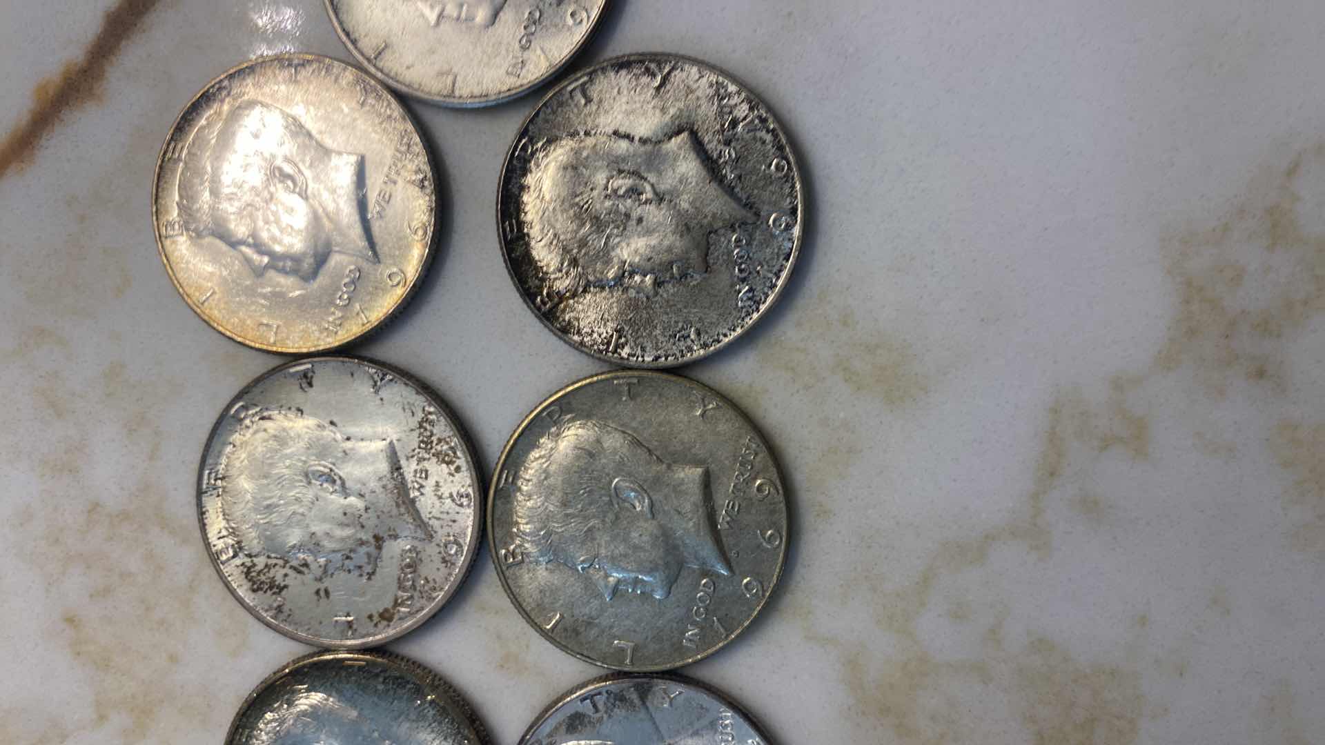 Photo 1 of 9 - KENNEDY SILVER HALF DOLLARS