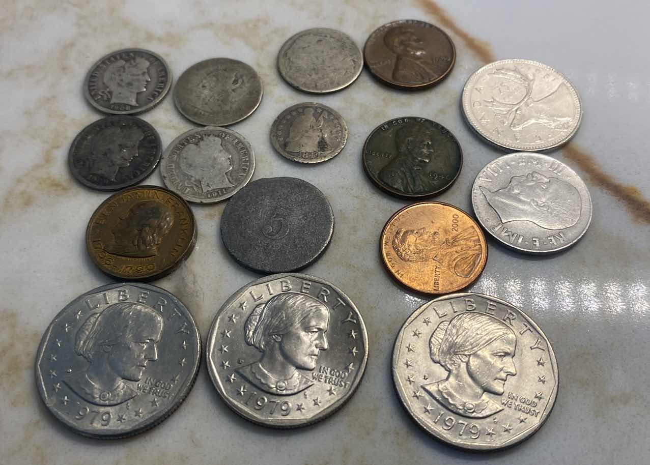 Photo 1 of 16 - ASSORTED COINS SOME SILVER