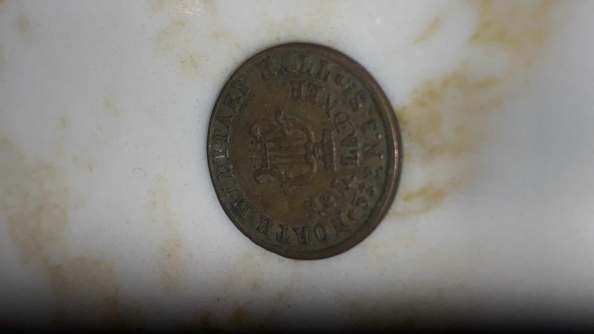 Photo 1 of 1863 CIVIL WAR TOKEN FROM PHILADELPHIA & PHONE TOKEN