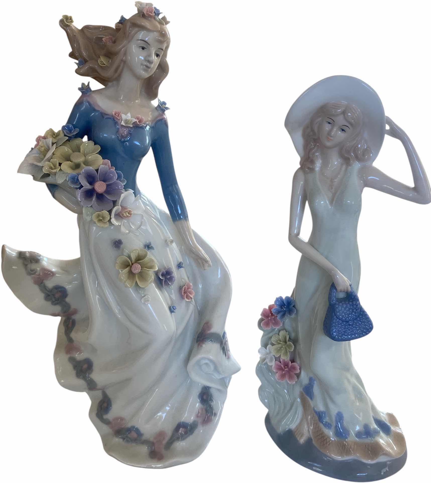 Photo 1 of PAIR OF CERAMIC FIGURINES H14”