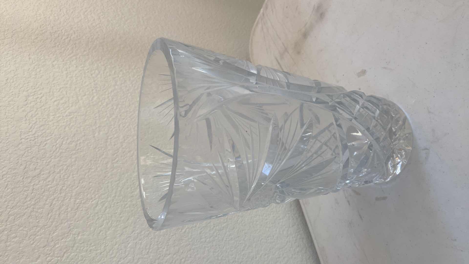 Photo 2 of CUT CRYSTAL VASE H11”
