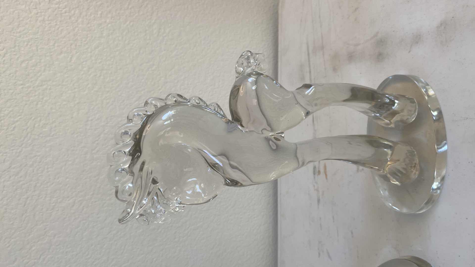 Photo 2 of PAIR OF ACRYLIC HORSE FIGURINES 5 1/2” x 12”