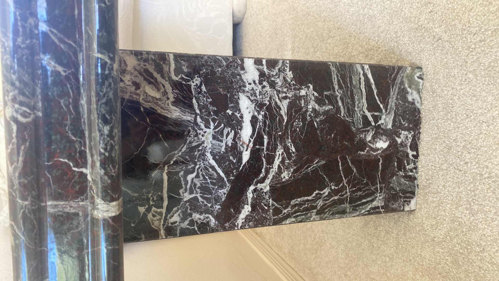 Photo 4 of MID CENTURY MODERN NERO MARQUINA MARBLE END TABLE 27 1/2”x 27 1/2” H22”