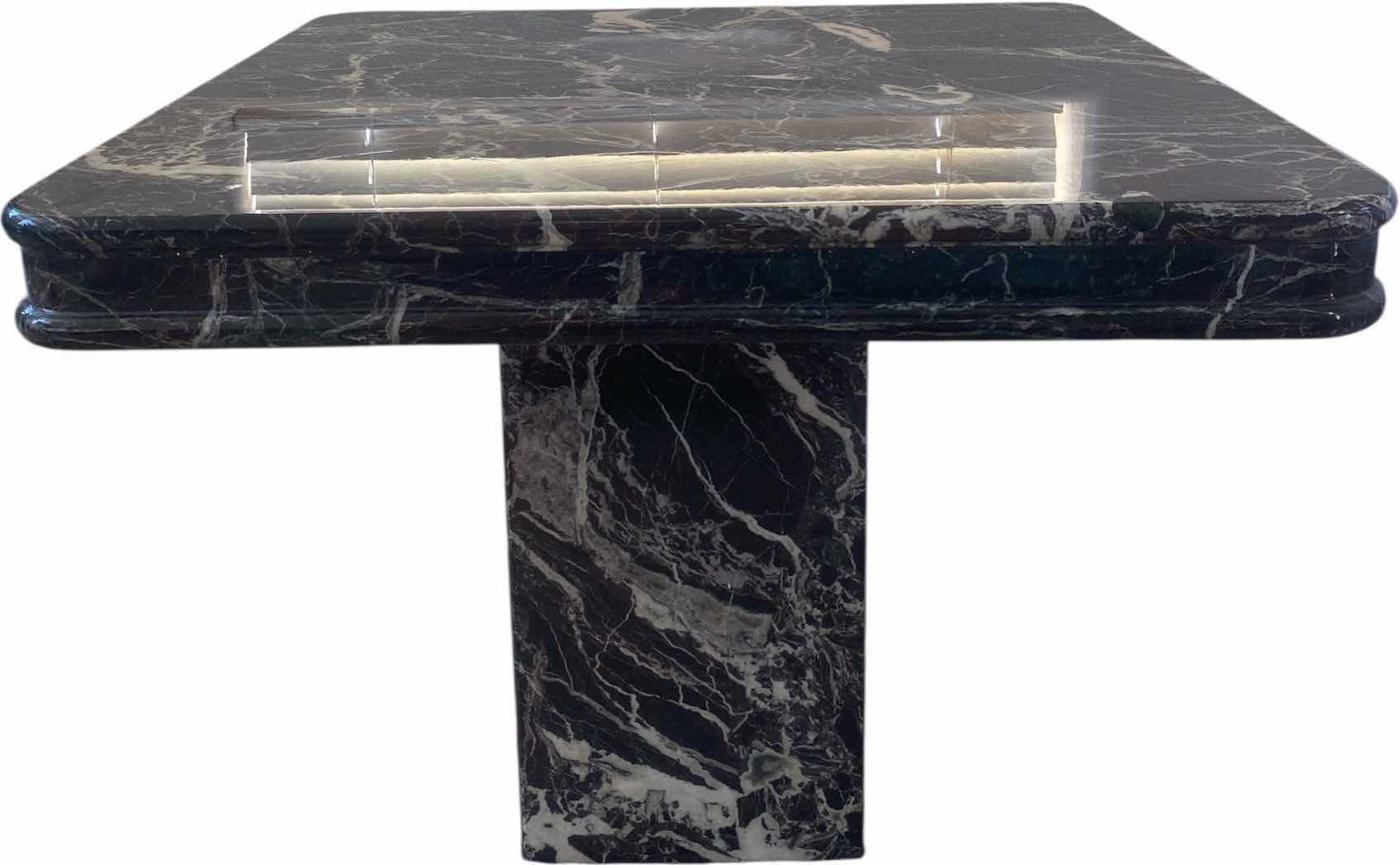 Photo 1 of MID CENTURY MODERN NERO MARQUINA MARBLE END TABLE 27 1/2”x 27 1/2” H22”