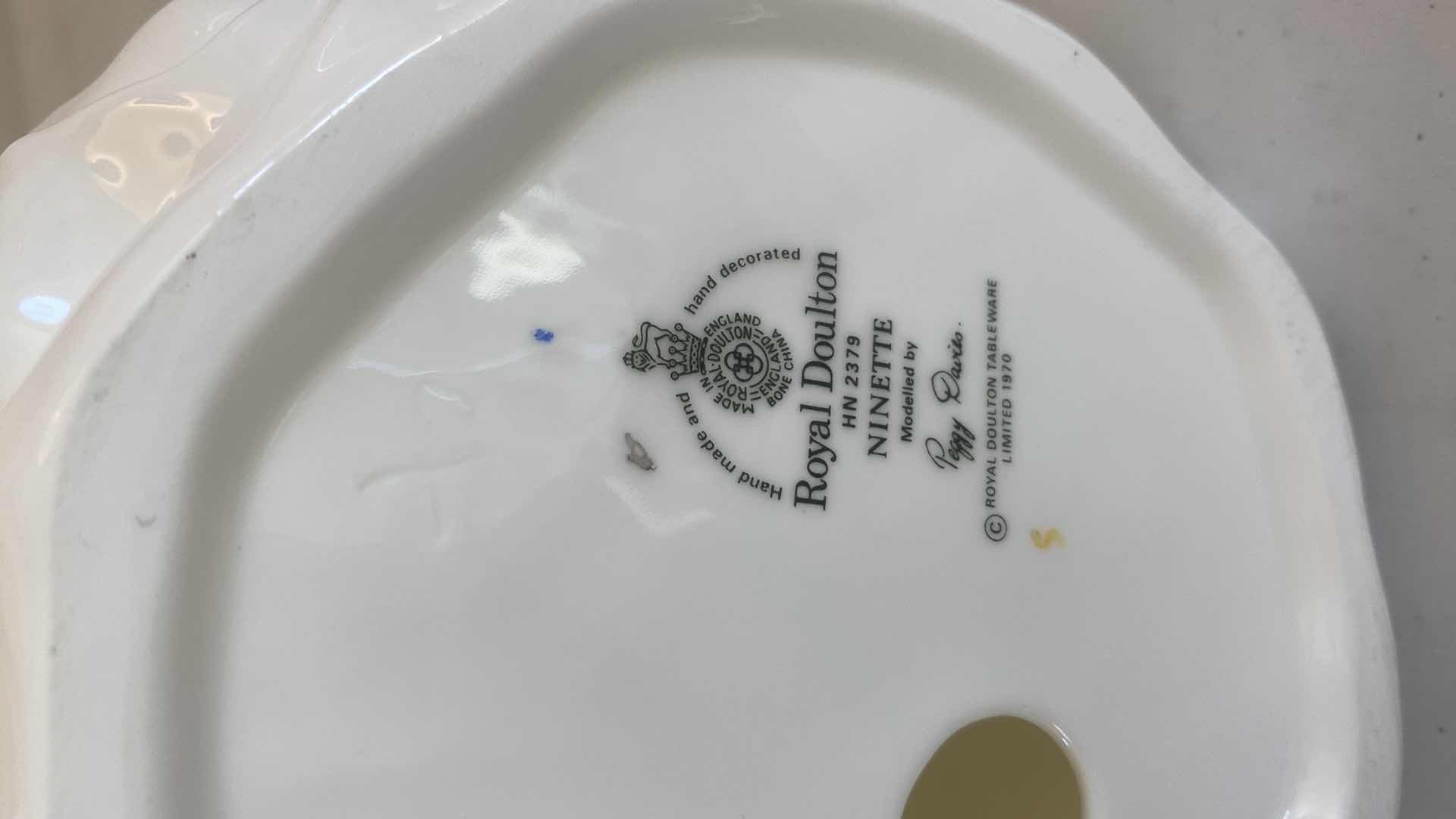 Photo 1 of ROYAL DOULTON HN2379 “NINETTE” FIGURINE H8 1/4”