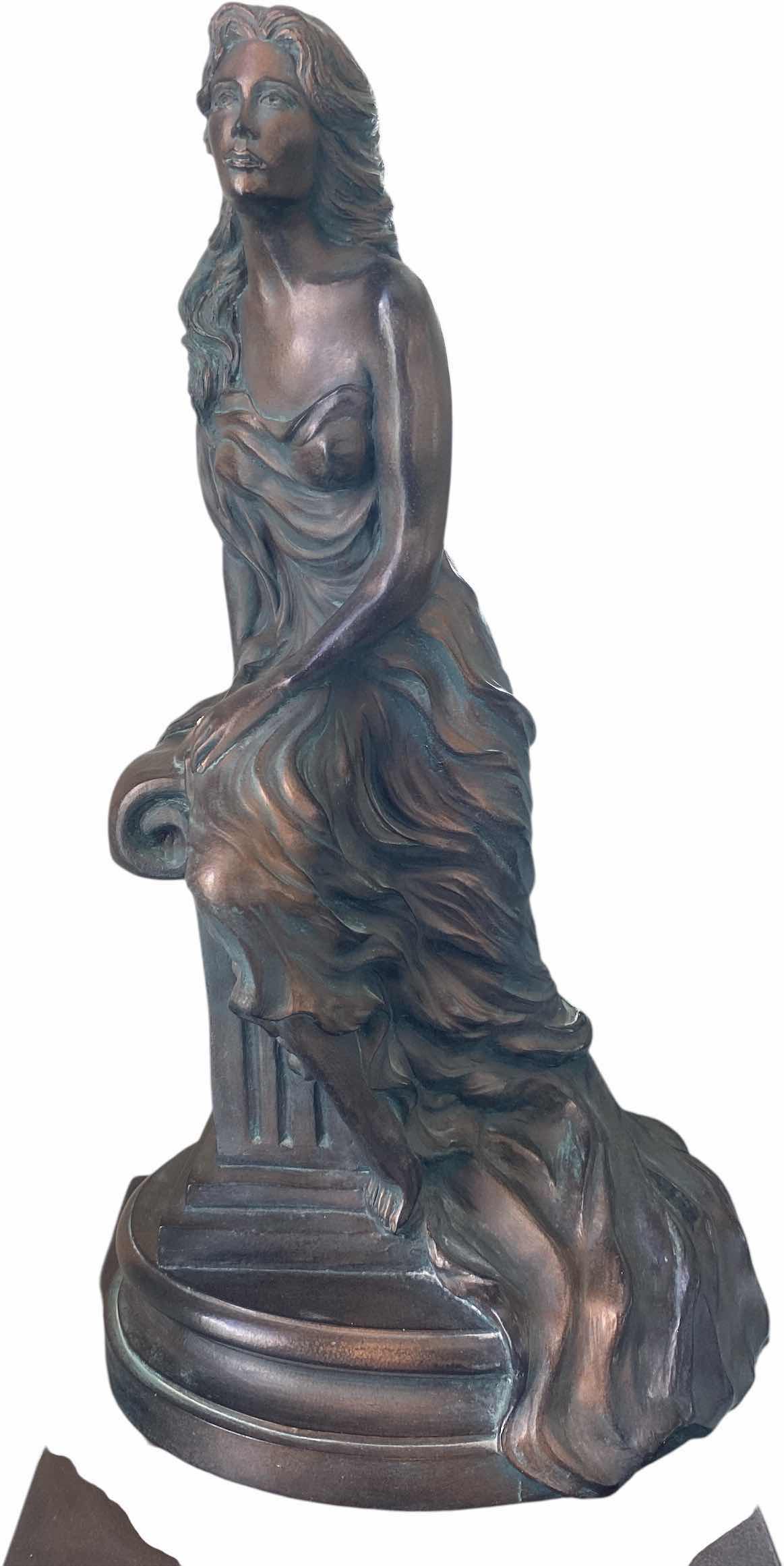 Photo 1 of RARE ALICE HEATH AUSTIN PRODUCTIONS BRONZE CHALKWARE SCULPTURE H23”