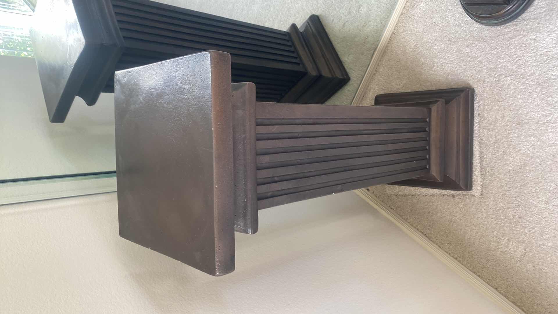 Photo 2 of AUSTIN 1999 BRONZE CAST NEOCLASSICAL PEDESTAL 12“ x 12“ H37”