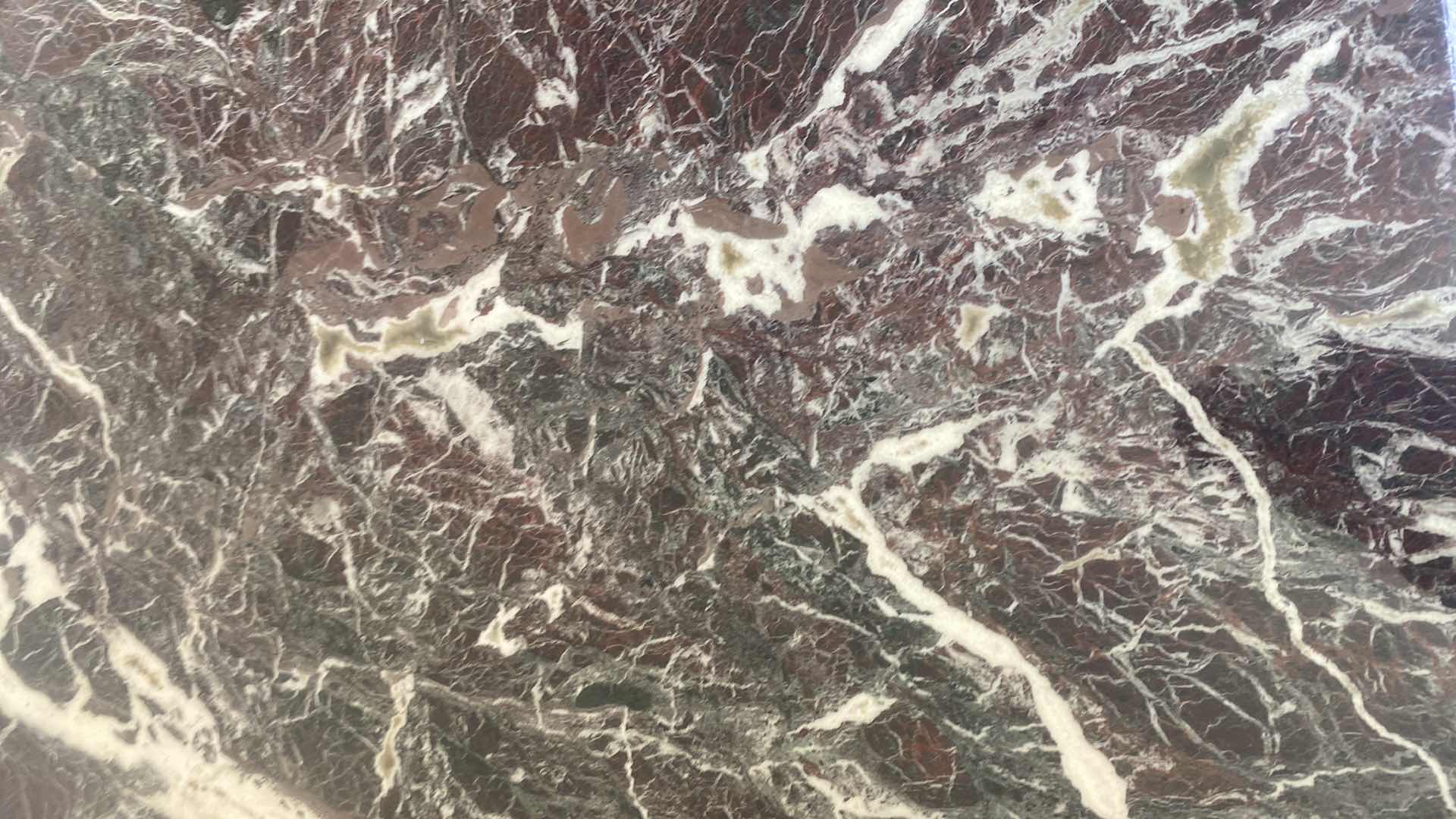 Photo 4 of MID CENTURY MODERN NERO MARQUINA MARBLE DINING TABLE WITH SCALLOPED EDGE 78” x 39” H28 1/2”