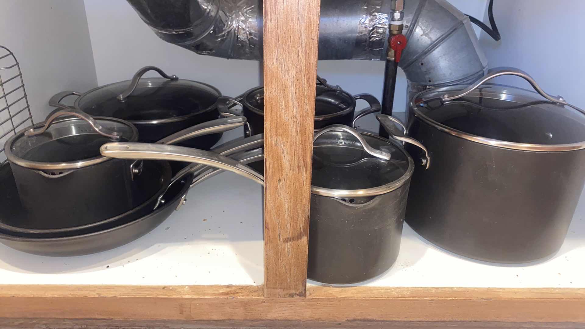 Photo 1 of CONTENTS KITCHEN CABINET - KIRKLAND 12 PIECE POTS & PANS