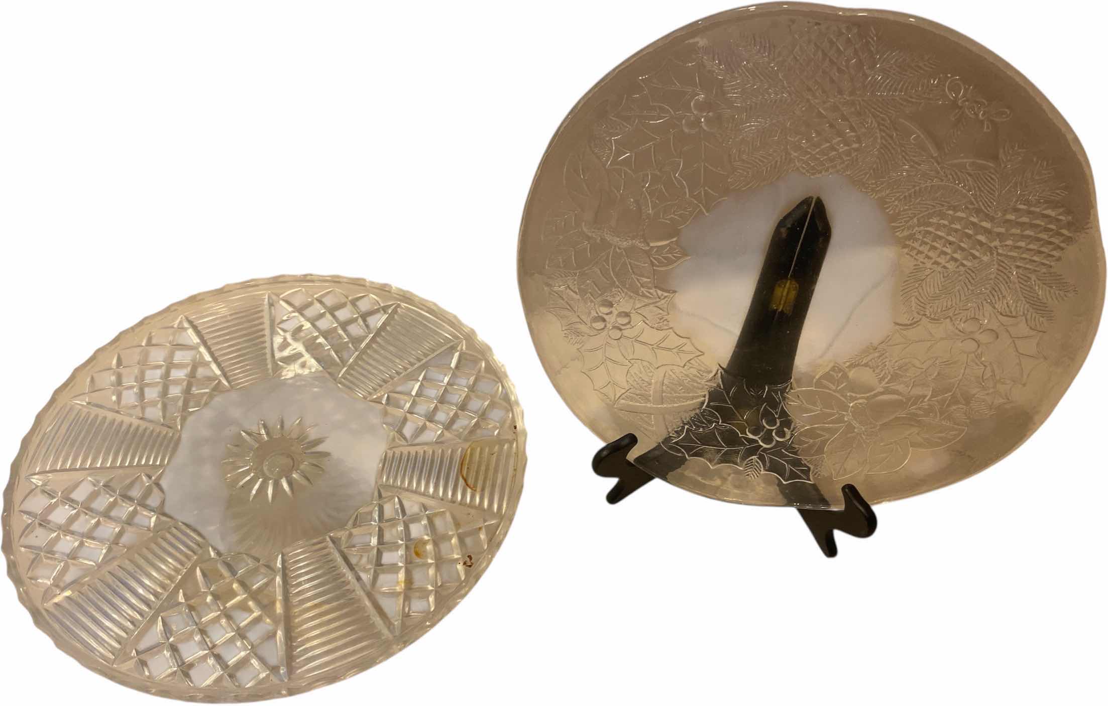 Photo 1 of CUT GLASS CAKE PLATE & HOLIDAY PLATTER