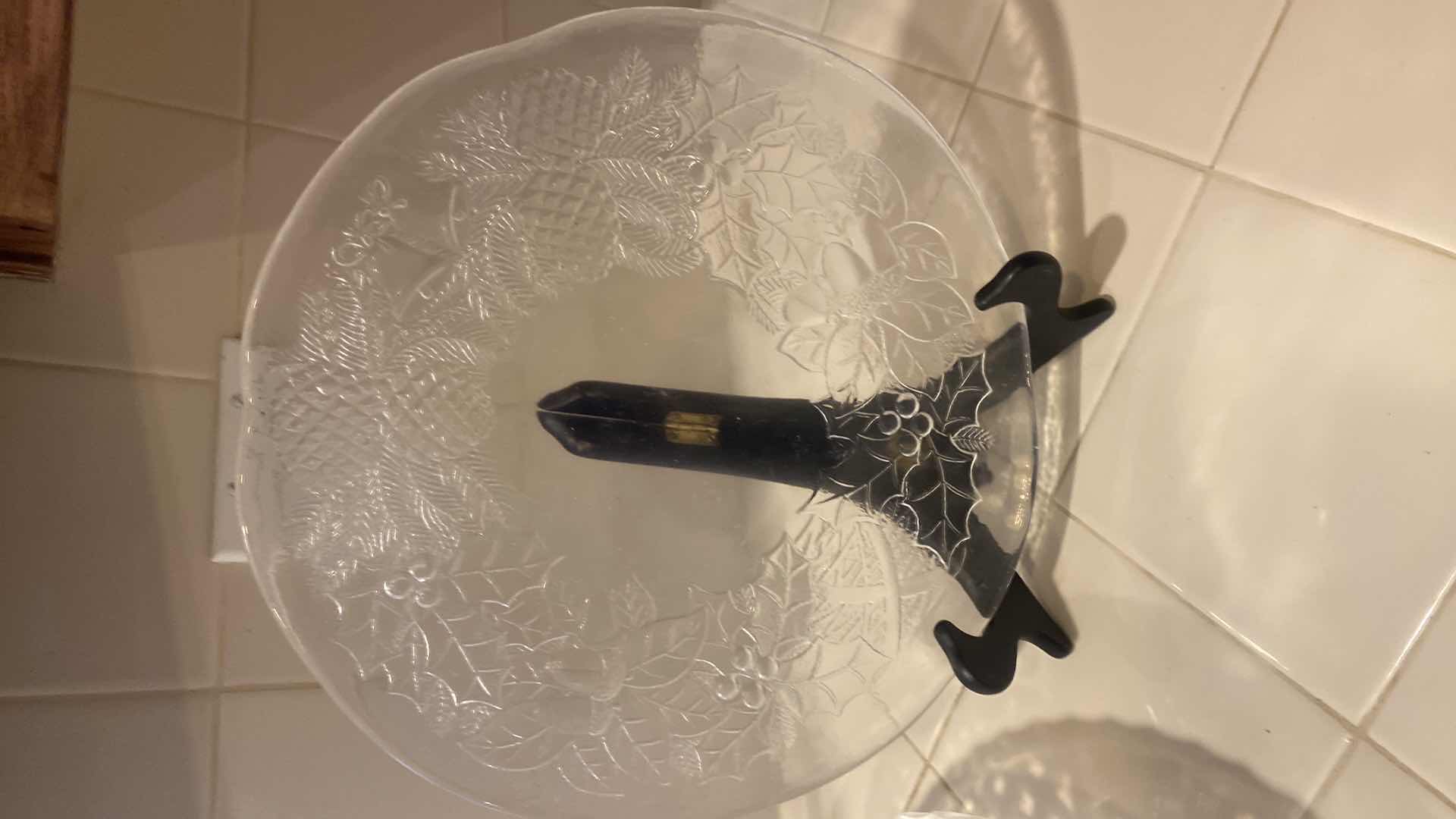 Photo 1 of CUT GLASS CAKE PLATE & HOLIDAY PLATTER