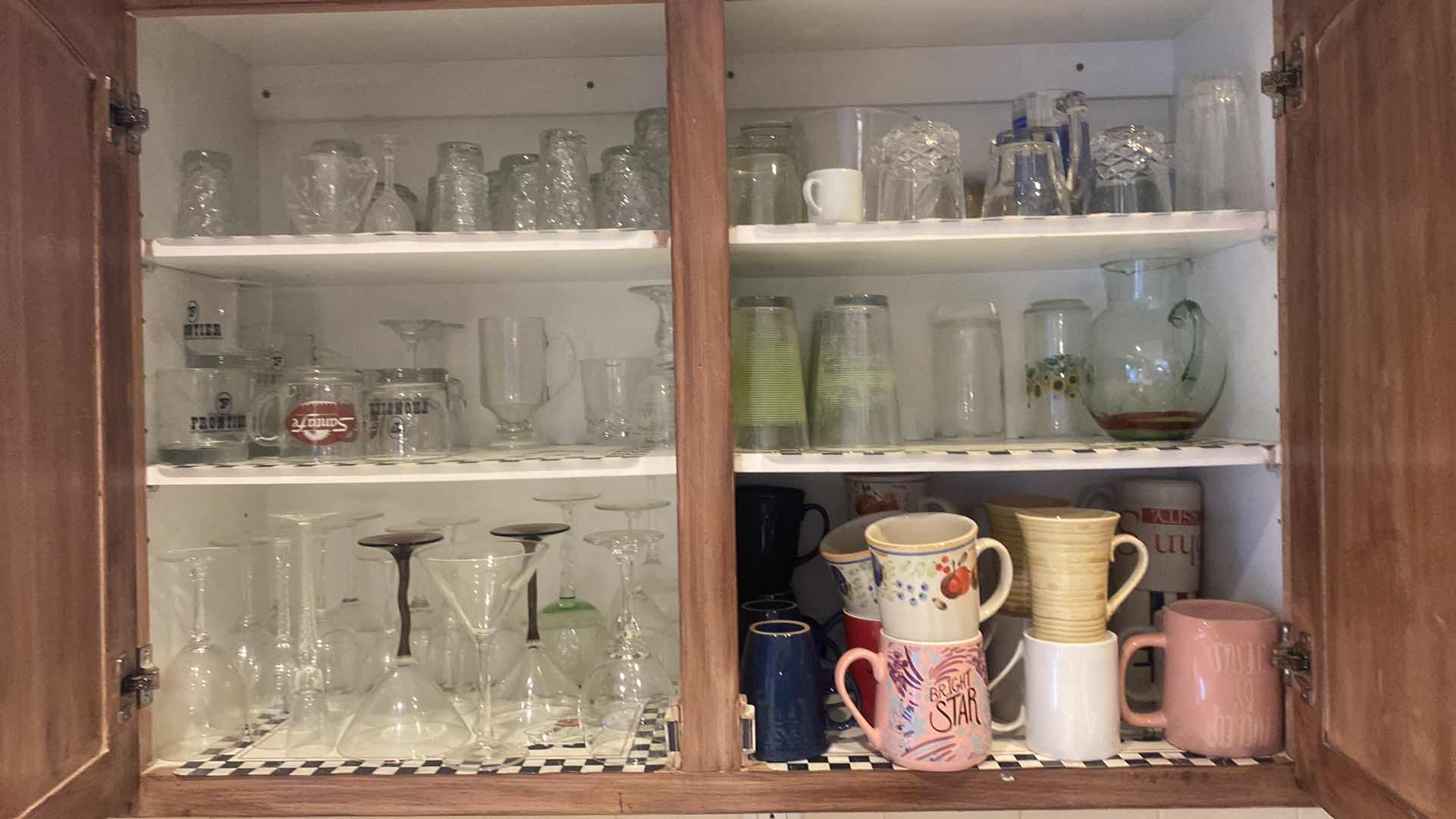 Photo 1 of CONTENTS KITCHEN CABINET - GLASSWARE & COFFEE CUPS