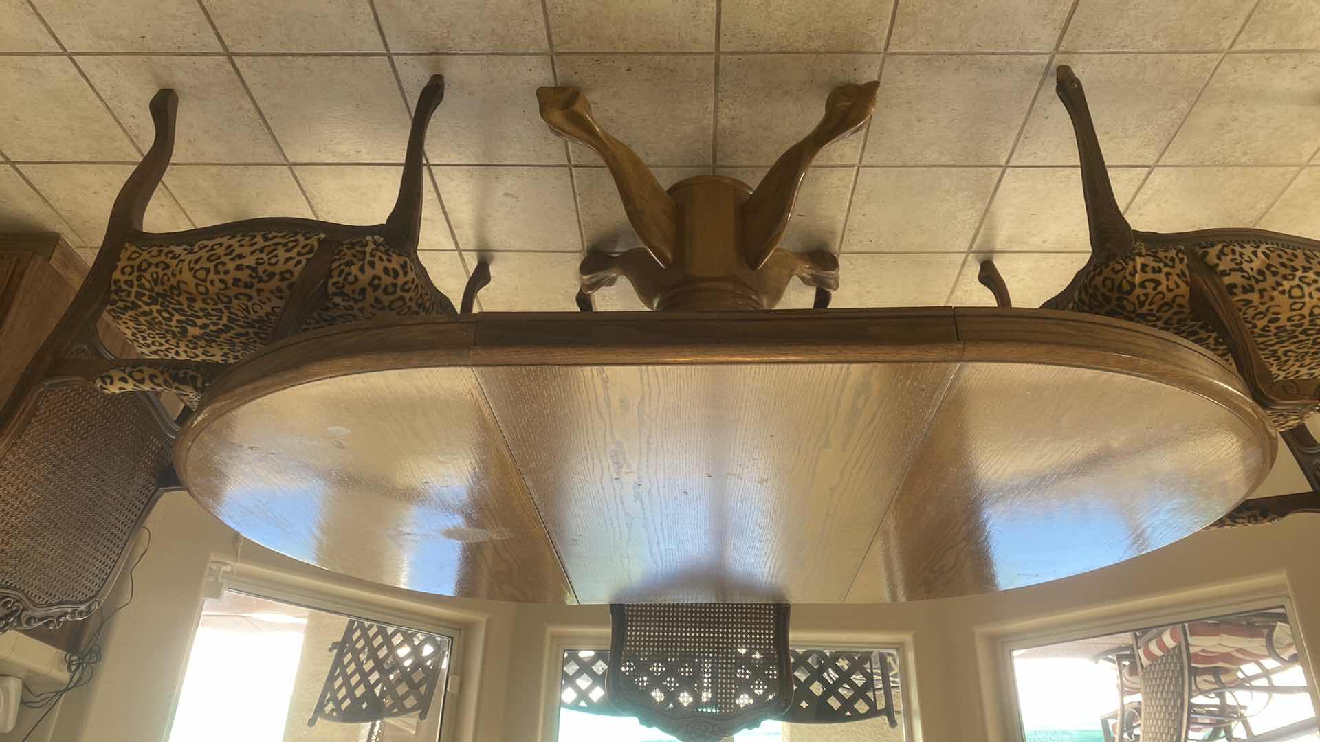 Photo 1 of OAK DINING TABLE 48” x 31” WITH 24” LEAF FOR MAX LENGTH 72”