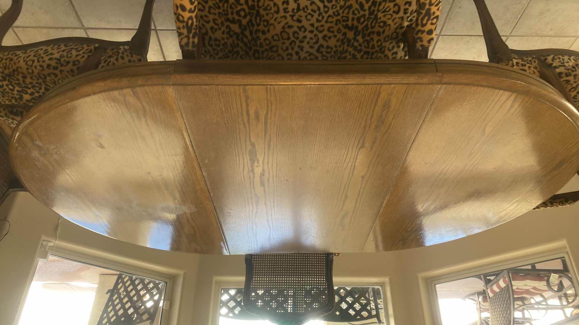 Photo 1 of OAK DINING TABLE 48” x 31” WITH 24” LEAF FOR MAX LENGTH 72”