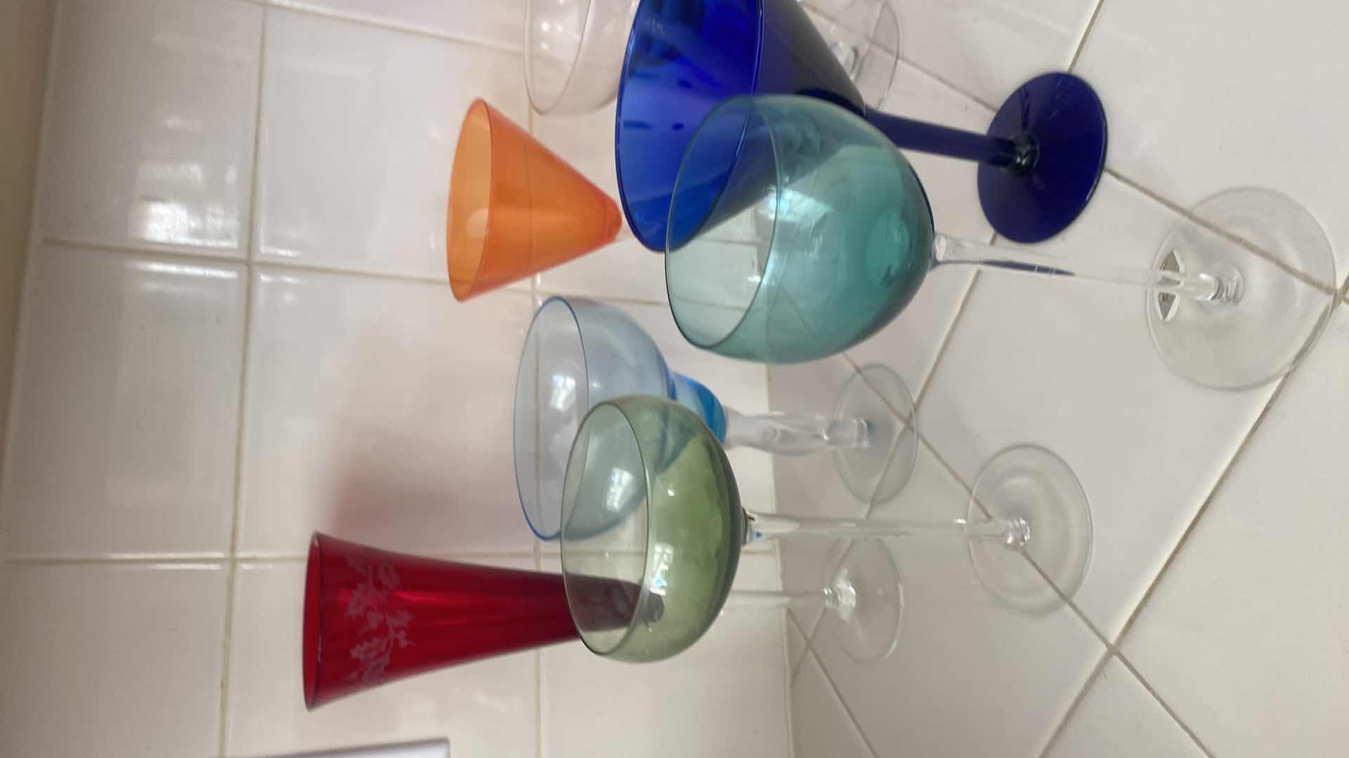 Photo 1 of 10 - COLORED STEMWARE