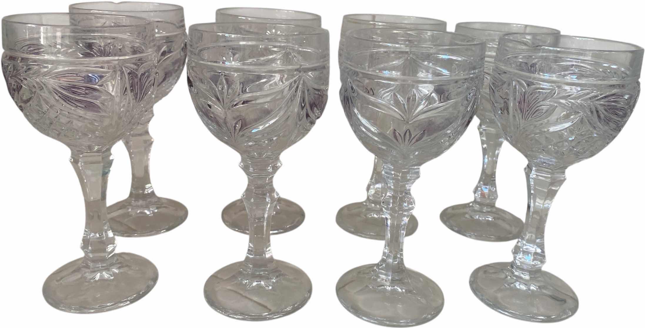 Photo 1 of 8 - CUT LASS STEMWARE WINE GLASSES