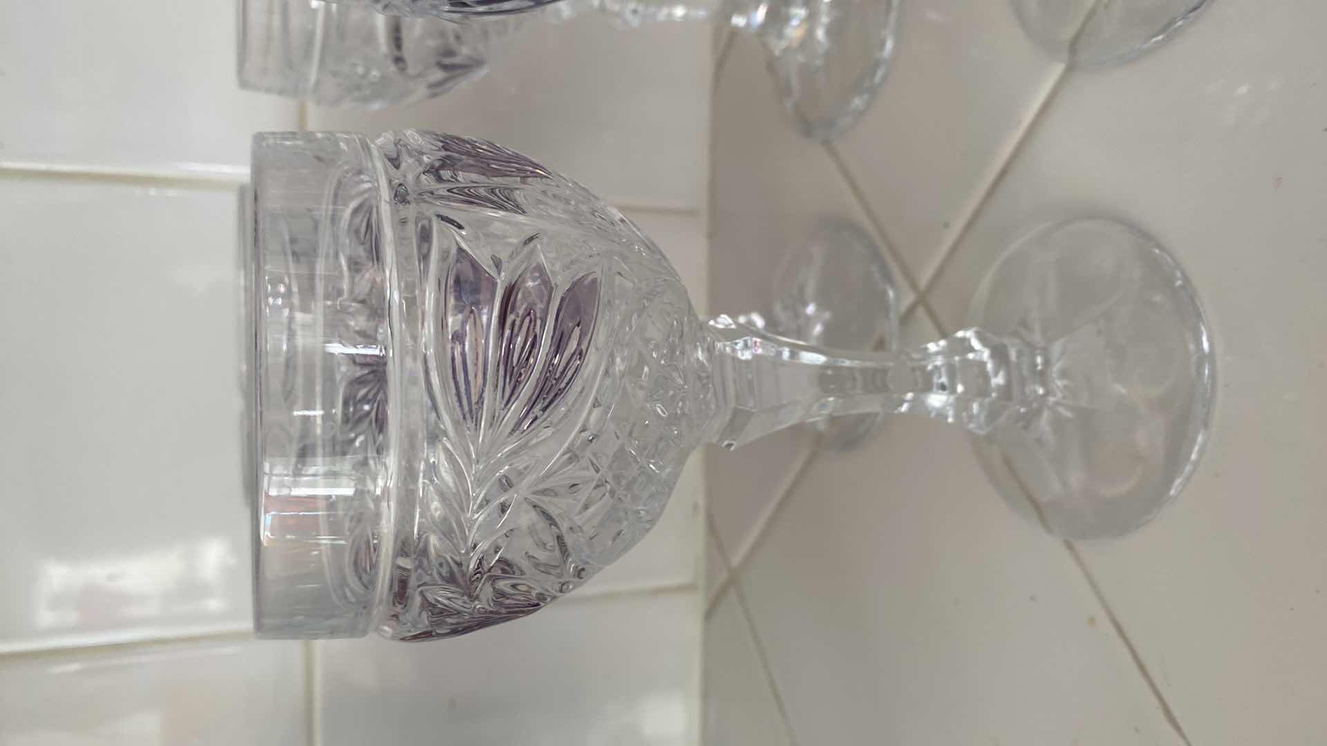Photo 1 of 8 - CUT LASS STEMWARE WINE GLASSES
