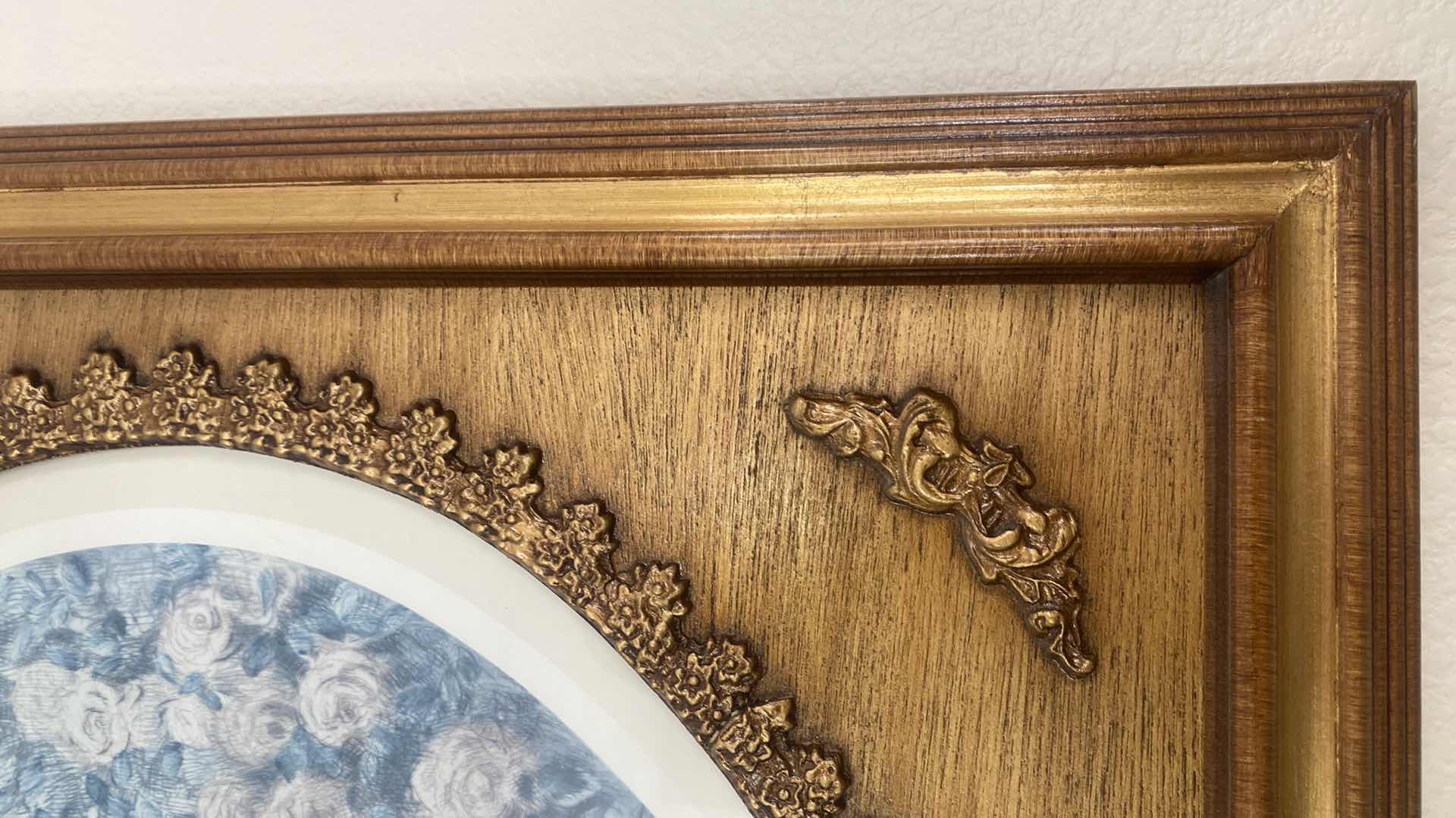 Photo 1 of GOLD WOOD FRAMED SIGNED LITHOGRAPH “SECRETS” BY LOUIS ICART ARTWORK 30” x 24”