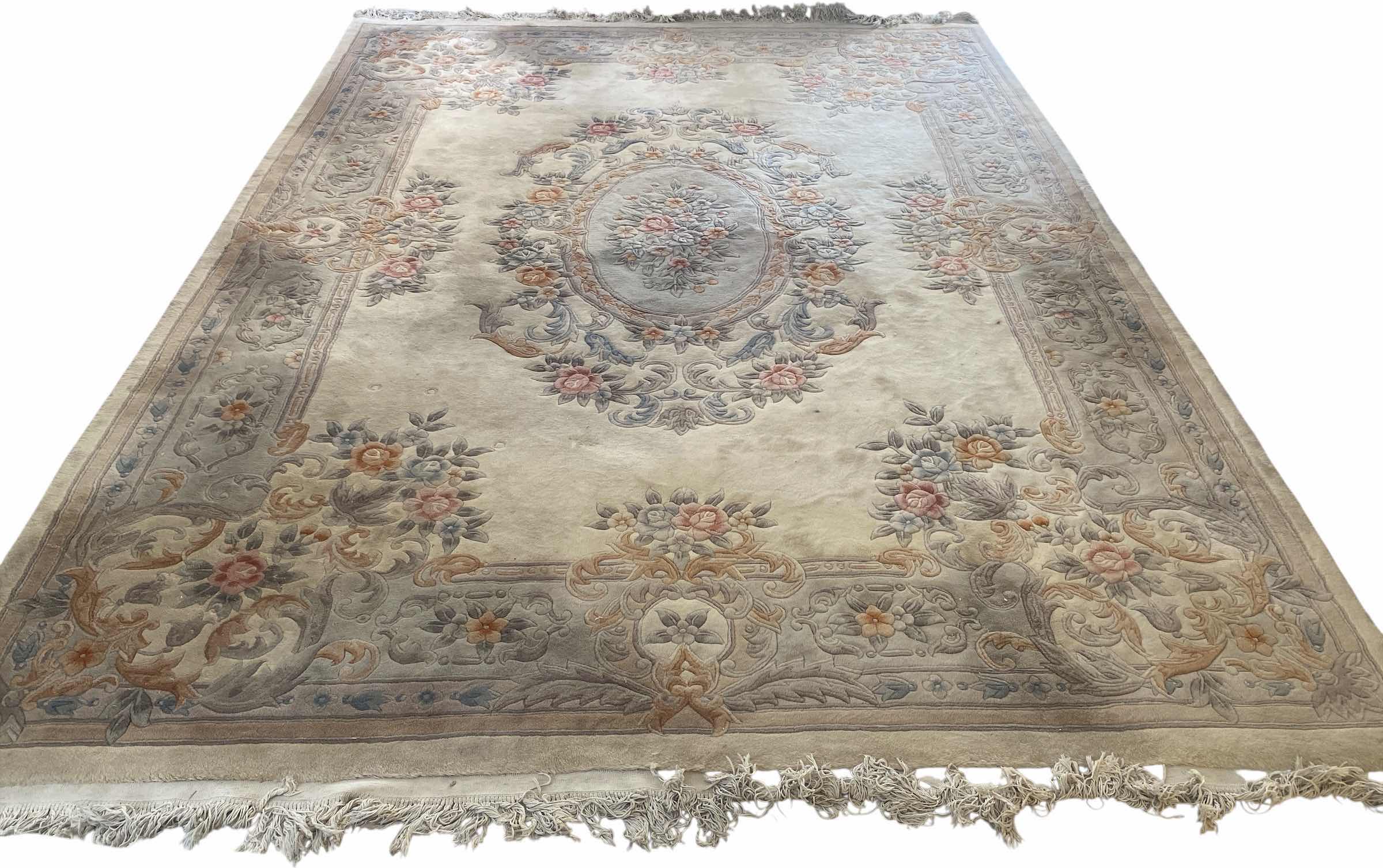 Photo 1 of HAND WOVEN WOOL AREA RUG 8’ 6” X 12’ 2”