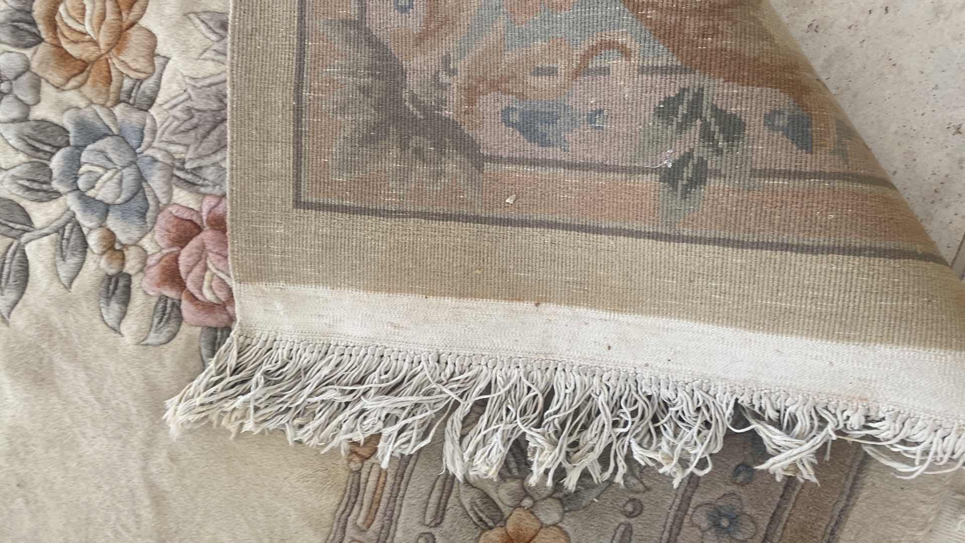 Photo 1 of HAND WOVEN WOOL AREA RUG 8’ 6” X 12’ 2”