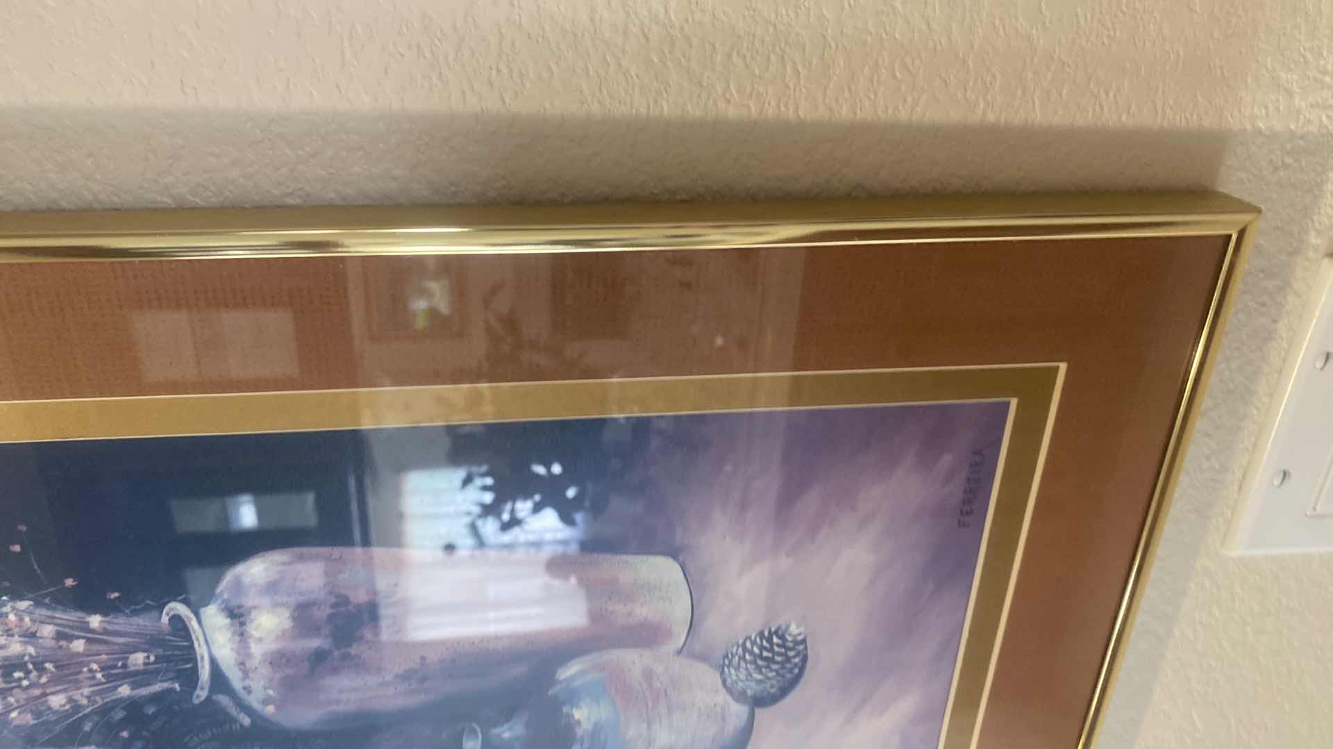 Photo 1 of METAL FRAMED FLORAL IN BASKETS PRINT BY FEEREIRA ARTWORK 28” x 22”