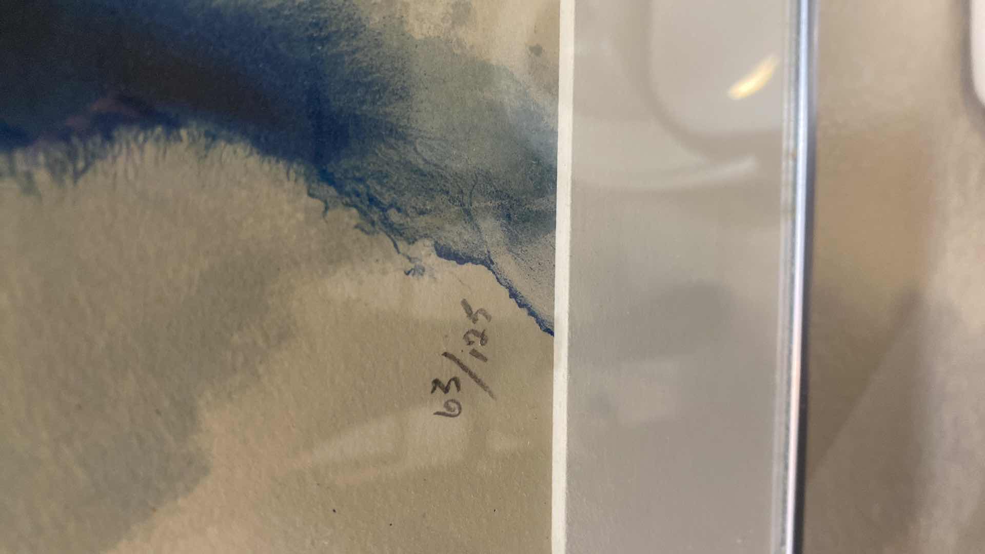 Photo 1 of FRAMED 1971 SIGNED NUMBERED 63/125 ABSTRACT BY DON FINK ARTWORK 28” x 35”