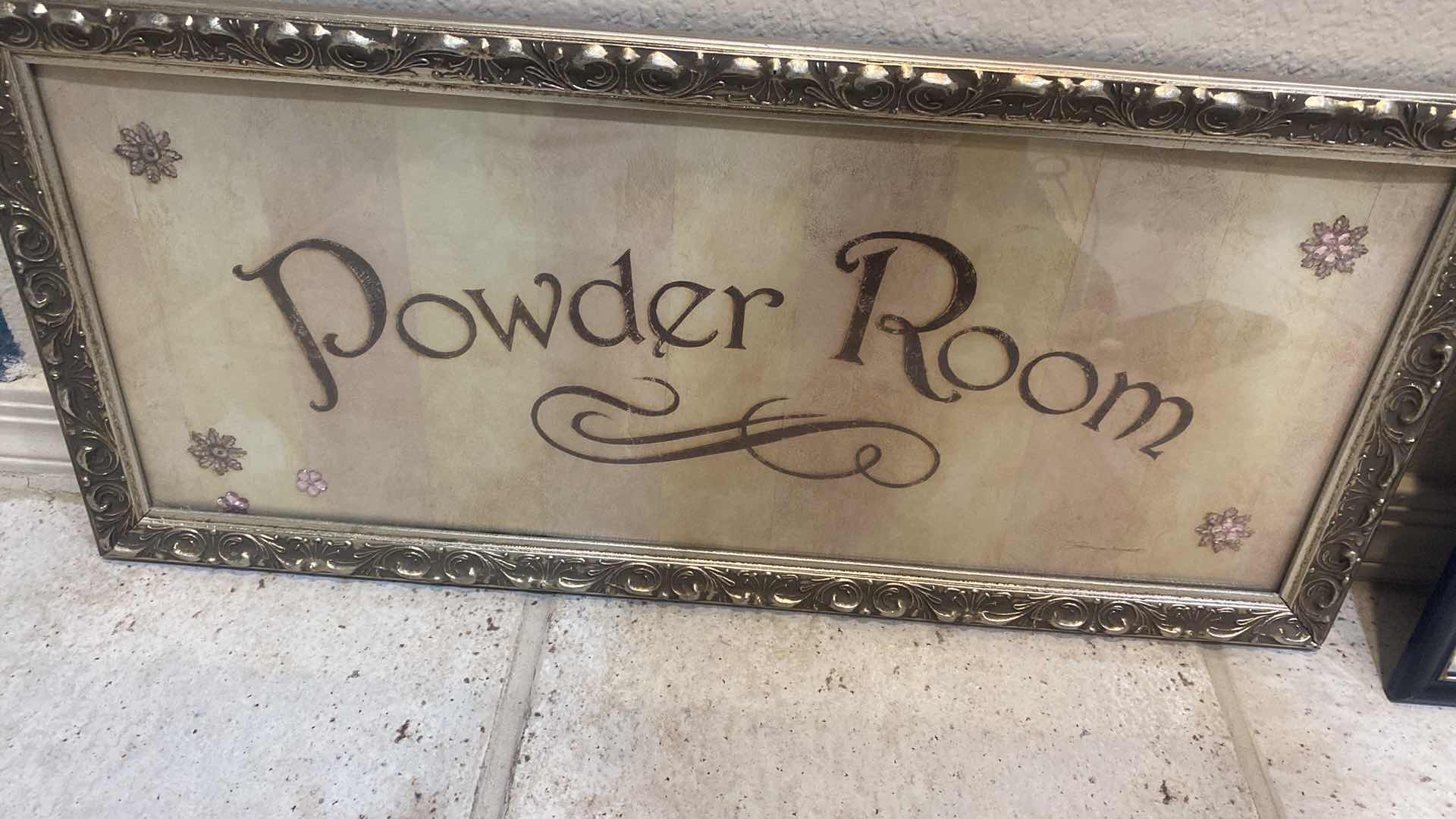 Photo 1 of 2 - FRAMED ARTWORK POWDER ROOM & ARCHITECTURE PRINT 21” X 17”