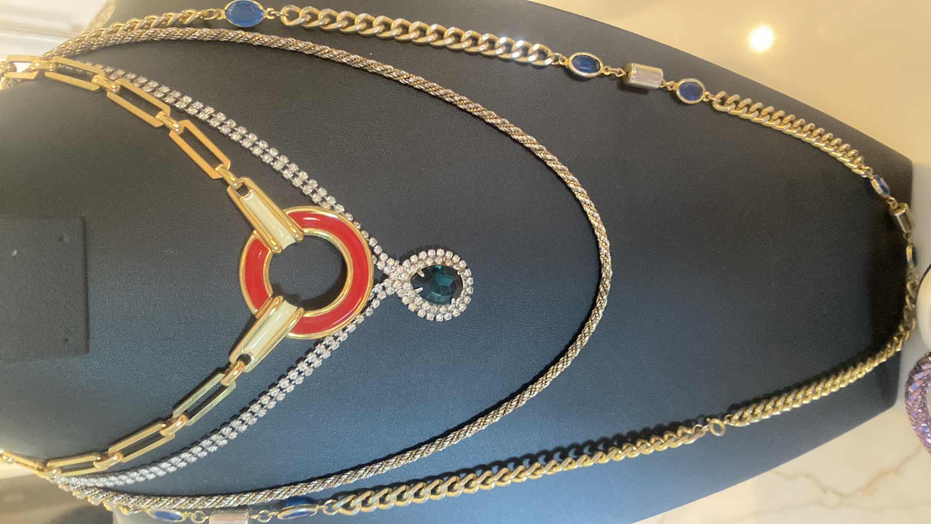 Photo 1 of 4 - NECKLACES, 5 BRACELETS & 1 HAT PIN FASHION JEWELRY LONGEST 36”