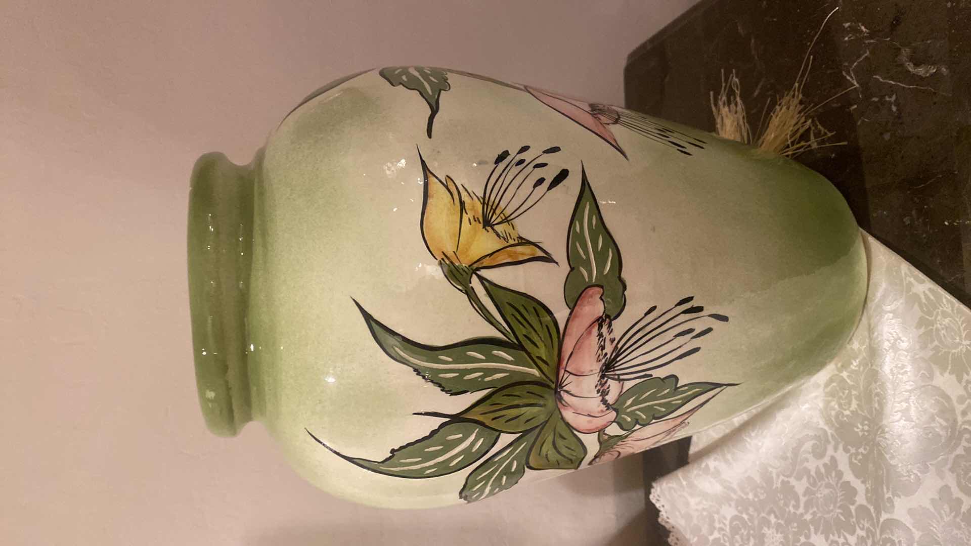 Photo 1 of CERAMIC HAND PAINTED VASE SIGNED ANN TURNER 10“ x 16“