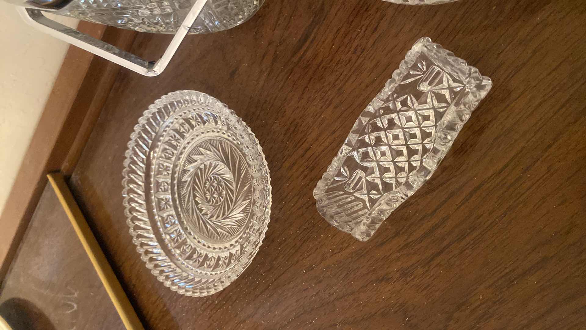 Photo 1 of 4 - CRYSTAL - SMALL ICE BUCKET 2 BOTTLE COASTERS & TOOTHPICK HOLDER