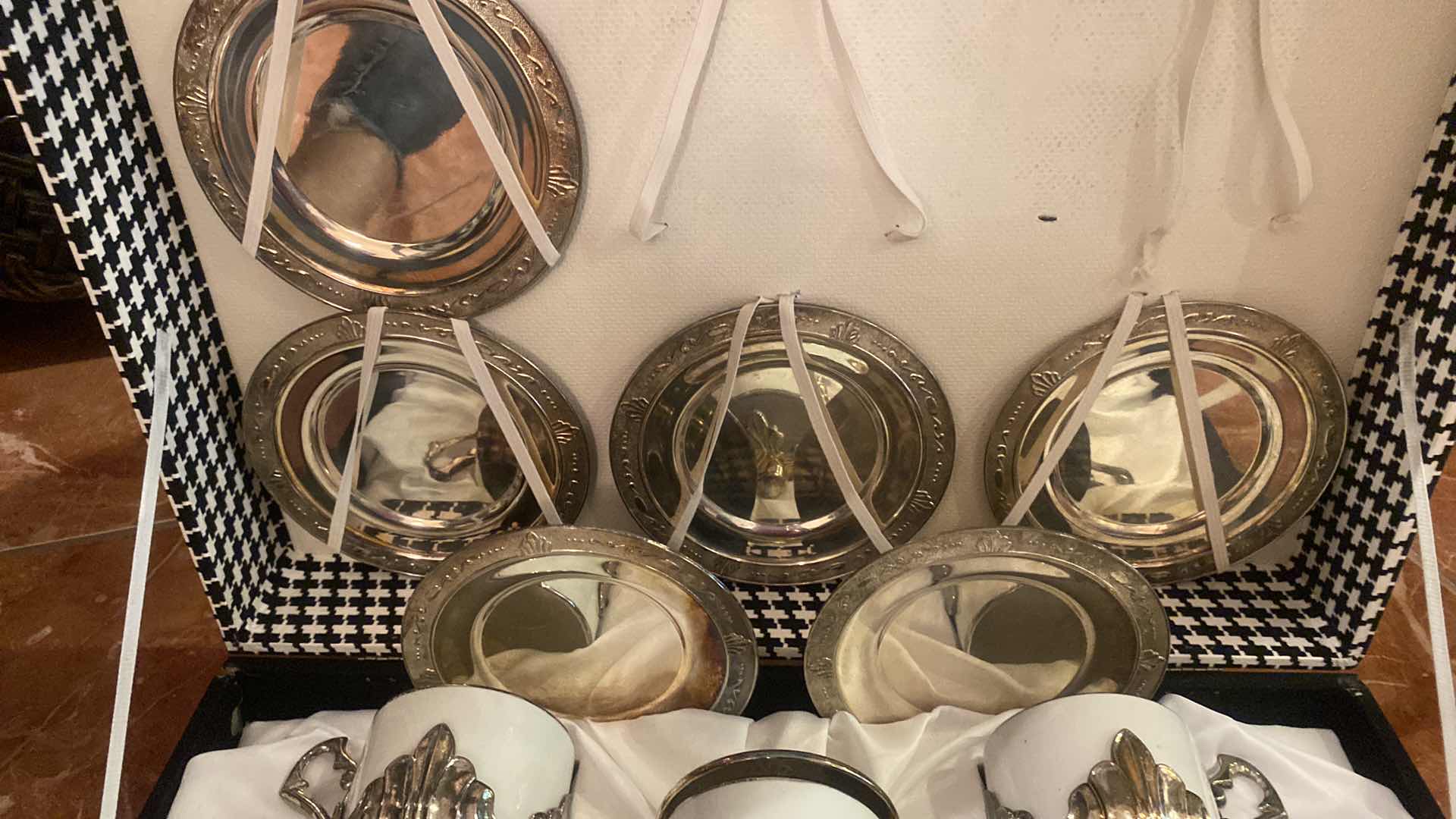 Photo 1 of 27 PIECE MPA SILVER PLATED BOXED TEA/COFFEE SERVICE FOR 6 MADE IN ITALY