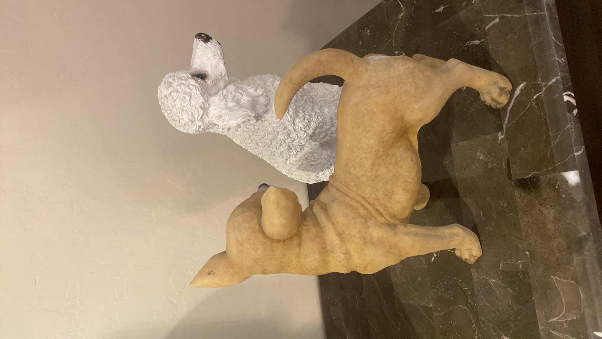 Photo 1 of 2 - DOG STATUES LARGEST 11” x 12”