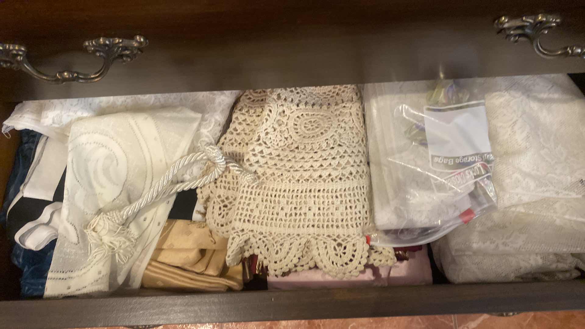 Photo 1 of CONTENTS OF 2 DRAWERS - TABLECLOTHS & LACE LINENS