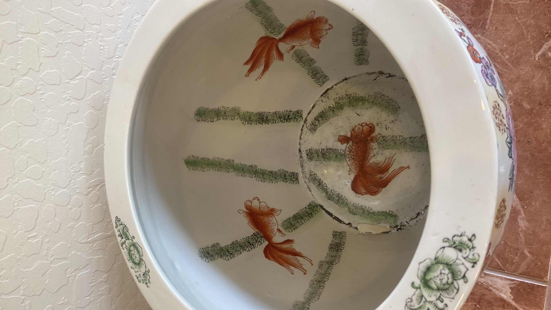 Photo 1 of CERAMIC FISH BOWL 15” X 12 1/2”