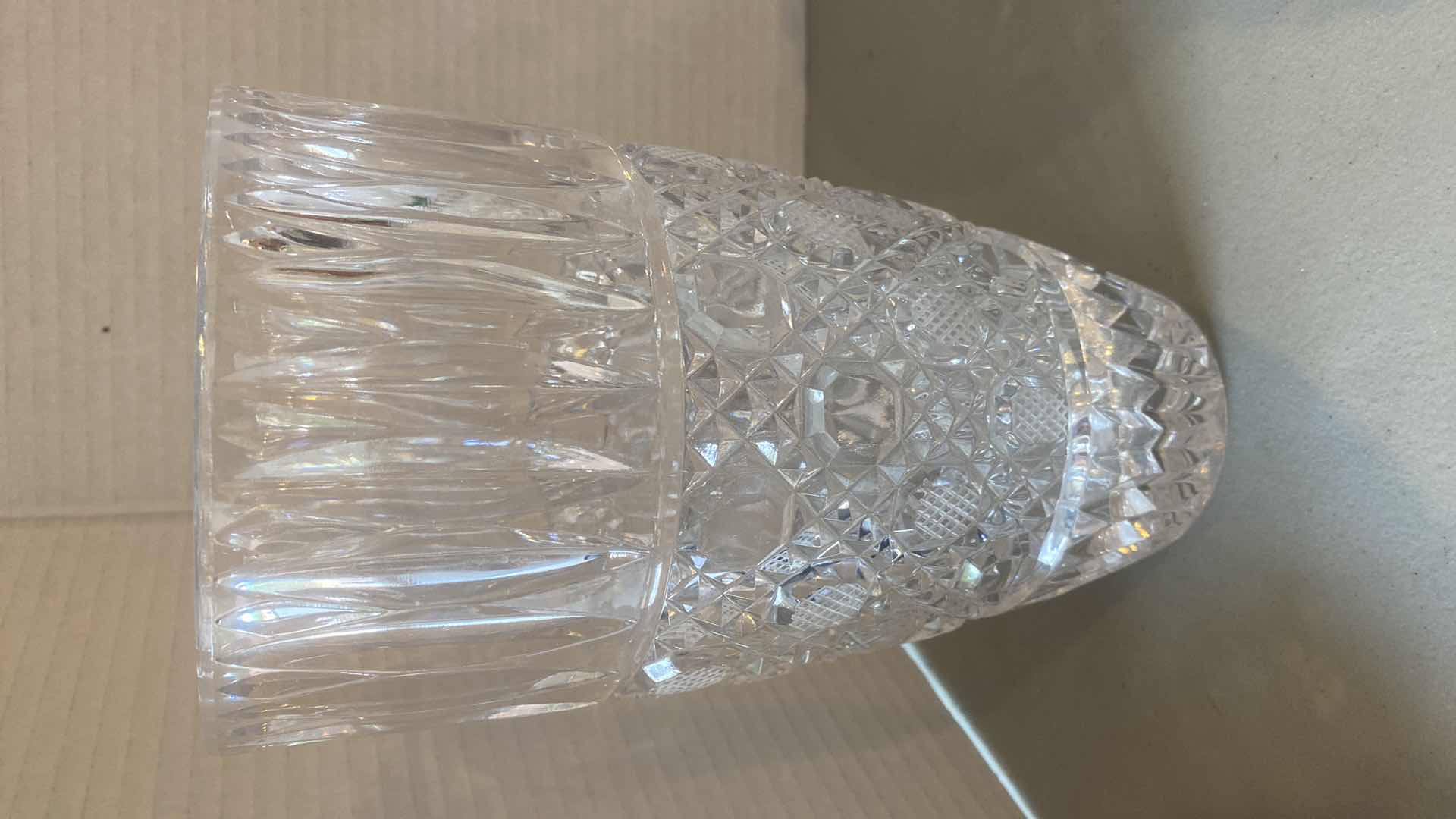 Photo 1 of 2 - CRYSTAL DECOR - FOOTED BOWL & VASE H9”